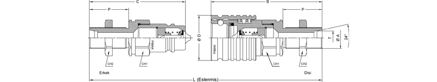 AP Serisi Uzun Tip Teknik Çizimleri