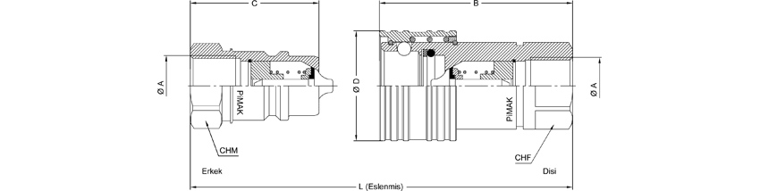 AA Serisi Teknik Çizimleri