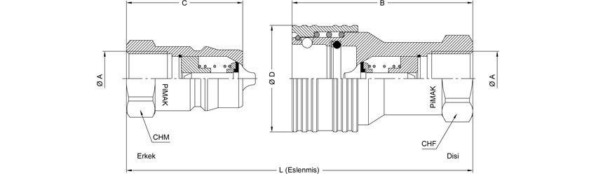 BB Serisi Teknik Çizimleri