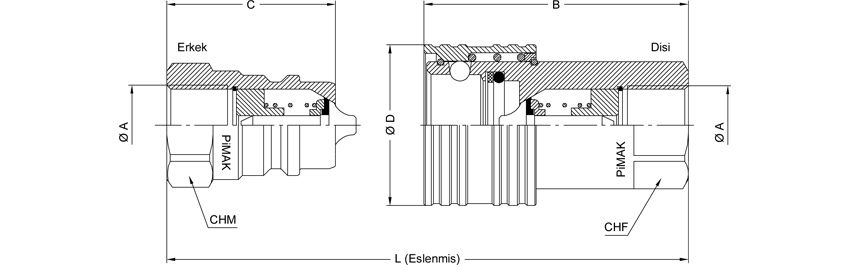 Pimak Serisi Teknik Çizimleri